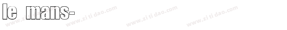 le mans字体转换
